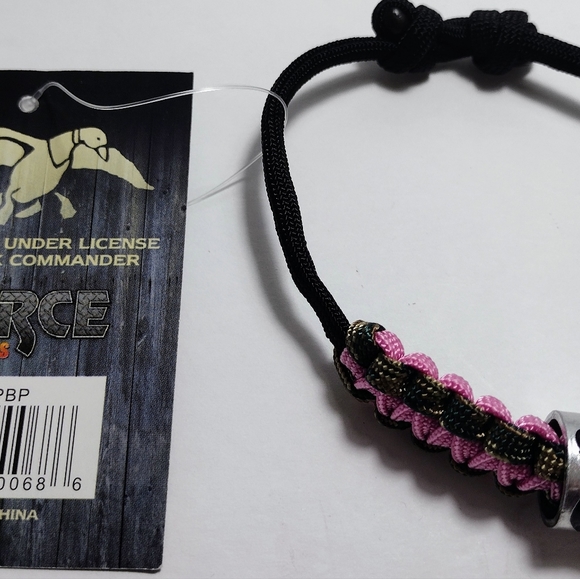 Duck Commander: Braided Bracelet Pink/Black/Brown Camo Adjustable Sliding Knots - Picture 5 of 11